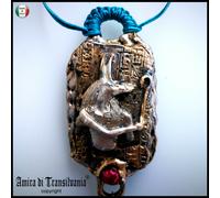 talismano etnico amuleto collana pendente ciondolo egiziano anubis dio egitto ra