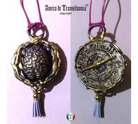 talismano gioiello gotico amuleto cervello pendente bussola steampunk punk rock