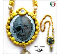 talismano magico sole gioiello uomo teschio pendente pentacolo amuleto pendaglio