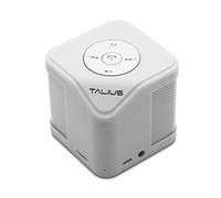 TALIUS Cube - Altoparlante Bluetooth 3.0, Scheda SD, ingresso AUX, FM, mani libere, colore: bianco