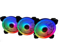 Talius Iris Spectrum ARGB/Cronos Ventole 120 mm Sweep Effects Pulse Spiral Double Ring LED 6-Pin Connector (3 Fan Nero)