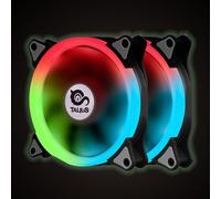 Talius Siroko Kit 2 Ventole RGB Doppio Cerchio da 120mm + Striscia LED + Telecomando
