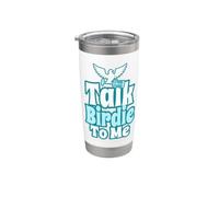Talk Birdie To Me - Cestino da golf a disco, stile retrò, vintage Bicchiere termico in acciaio inox doppia parete
