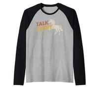 Talk Derby To Me Divertente Equitazione Equitazione #25D1B Maglia con Maniche Raglan