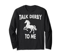 Talk Derby To Me Divertente Equitazione Equitazione #25D1C Maglia a Manica
