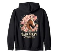 Talk Derby To Me Funny Derby Horse with Hat, Roses & Charm Felpa con Cappuccio