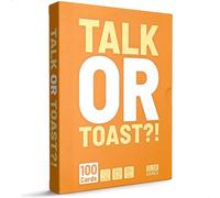 Talk or toast!? - L'esclusivo gioco di bevande - Gioco di bere con 100 carte - Gioco di bevande - Gioco di carte - Gioco di feste per adulti - dai 18 anni in su - Versione inglese