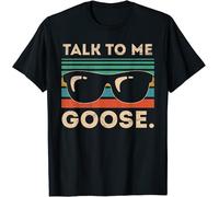 Talk To Me Goose Funny Retro T-Shirt Cotton Tee Gift for Men