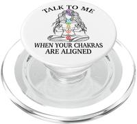 Talk To Me When Your Chakra Are Aligned Divertente Regalo Yoga PopSockets PopGrip per MagSafe