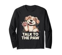 Talk to The Paw - Simpatico Cucciolo Felice per Amanti dei Cani Maglia a Manica