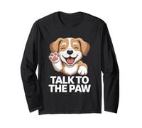 Talk to The Paw - Simpatico Cucciolo Felice per Amanti dei Cani Maglia a Manica