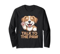 Talk to The Paw - Simpatico Cucciolo Felice per Amanti dei Cani Maglia a Manica