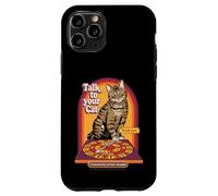 Talk to Your Cat Sarcastic Retro Vintage Funny Adult Humor Custodia per iPhone 11 Pro