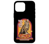 Talk to Your Cat Sarcastic Retro Vintage Funny Adult Humor Custodia per iPhone 16 Pro Max
