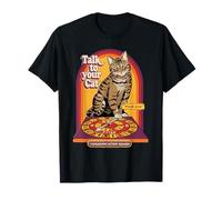 Talk to Your Cat Sarcastic Retro Vintage Funny Adult Humor Maglietta