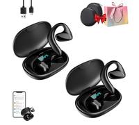 TalkieGo Ai-Powered Buds, TalkieGo - Auricolari traduttori in tempo reale, traduzione in tempo reale, per viaggi, affari, apprendimento, 144 lingue e accenti (2 pezzi, nero)