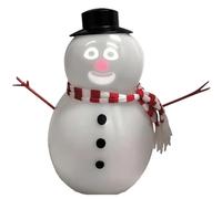 Talking Animated Blinking Snowman | Christmas Snowmans Decorations with Built-in Projector Speaker Winking Snowman Statue Singing Interactive Xmas Sculpture for Indoor Apartment Bedroom Gift