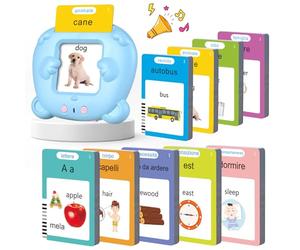 Talking Flash Cards 510 Parole Schede Flash Cards Parlanti Flash Cards Flash Cards Bambini Giocattoli Educativi per Bambini 3+ Anni Autismo Giochi Regali di Compleanno Giochi Montessori (Blu Italiano)