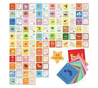 Talking Flash Cards - Early Educational Toys | Macchina per la lettura 'apprendimento in età prescolare | 50 pezzi Cards Flash Food Flah | Attività di gioco di educazione a doppia faccia per la s