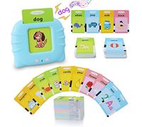 Talking Flash Cards Giocattoli per l'apprendimento per i più Piccoli 1-6 Anni, 112 Fogli 224 Inglese Parole, risorsa di apprendimento prescolare Giocattolo interattivo elettronico Regalo Blu