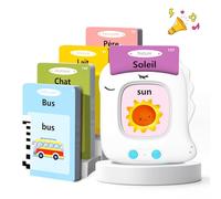 Talking Flash Cards Schede Flash Cards Parlanti 224 Parole Unicorno Flash Cards Bambini 3+ Anni Giocattoli Educativi per Bambini Autismo e Logopedia Giochi Montessori(Francese Bianco)