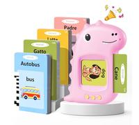 Talking Flash Cards Schede Flash Cards Parlanti Flash Cards Flash Cards Bambini Giocattoli Educativi per Bambini 2 3 4 5 6 Anni Autismo Giochi Regali di Compleanno Giochi Montessori(Rosa Italiano)