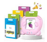 Talking Flash Cards Schede Flash Cards Parlanti Flash Cards Flash Cards Bambini Giocattoli Educativi per Bambini 3+ Anni Autismo Giochi Regali di Compleanno Giochi Montessori(Rosa Italiano)