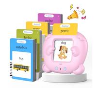 Talking Flash Cards Schede Flash Cards Parlanti Flash Cards Flash Cards Bambini Giocattoli Educativi per Bambini 2 3 4 5 6 Anni Autismo Giochi Regali di Compleanno per Bambini Giochi Montessori(Rosa)
