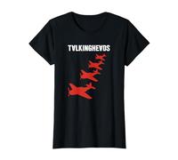 Talking Heads Four Planes Maglietta, Donna, Nero, 3XL