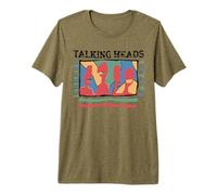 Talking Heads Giallo Retro Graphic Maglietta Premium