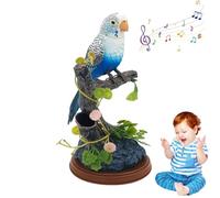 Talking Parrot - Cute Electric Battery Operated Voice Simulation Toy, Interactive Sparrow Bird Electronic, Fun Induction for Garden, Durable Lightweight Design, Kids and Adults Entertainment, Realisti