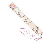 Talking Tables - 1 Carta Sash Bride to Be con Nastrini - Accessorio Bridal Party Placcato Oro - 96 cm x 10 cm