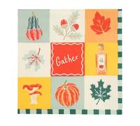 Talking Tables 20 tovaglioli di carta con tonalità autunnali, 33 x 33 cm, riciclabili, con foglia, zucca, decorazione per la tavola di Halloween