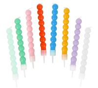 Talking Tables 8 x Candele di compleanno Bobble per la decorazione di torte Colori pastello di qualità premium Altezza 8 cm Imballaggio riciclato