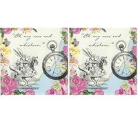 Talking Tables Alice nel Paese delle Meraviglie Carta da cocktail Tovaglioli 25 cm, confezione da 40