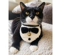 Talking Tables Bandana per gatto per Halloween, fazzoletti per animali domestici, accessorio all'uncinetto per cani, gatti e cuccioli, accessorio lavabile con divertenti disegni fatti a mano