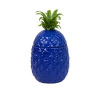 Talking Tables Bluebucket - Secchiello per il ghiaccio a forma di ananas blu con coperchio, accessorio per carrello per bevande di alta qualità per bar, stile retrò, in acciaio inox, decorazione