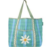 Talking Tables Borsa per la spesa riutilizzabile in plastica riciclata con illustrazione floreale per viaggi, giornate in spiaggia, picnic e trasporto quotidiano, leggera, resistente, lavabile, 39 x