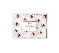 Talking Tables Botanical Santa - Luci a corda per Natale e feste, colore: rosso e bianco, 3 m