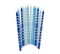 Talking Tables Candele di compleanno blu con supporti, decorazioni per torte per ragazzi o ragazze, confezione da 12, dimensioni 12,5 cm