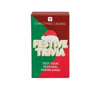 Talking Tables - CCROWD-FESTIVETRIV Christmas Trivia Game/Domande di Natale Quiz, Giochi da tavolo divertenti per famiglie, bambini, adulti, calze riempitive, regali per lui o lei, Rosso