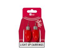 Talking Tables Christmas Entertainment LED Large Bulb Flashing Earrings