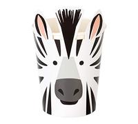 Talking Tables- Confezione da 8 250 ml, Kidszebracups, ANIMAL-CUP-ZEBRA