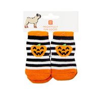 Talking Tables Costume per cani di Halloween, 4 calzini antiscivolo con cuscinetti in gomma per animali domestici, arancione