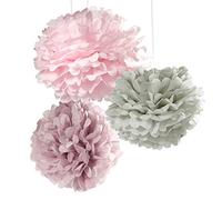 Talking Tables Decadent Decorations Oslo - Decorazioni con Pompon per Feste e Compleanni, Multicolore (Confezione da 3)