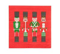 Talking Tables Decorazioni per Feste Tovaglioli di Carta Decorativi, Motivo: Soldatino, 20 Pezzi, Colore: Rosso, Bc-Nut-Napkin