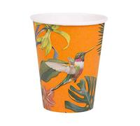 Talking Tables- Fully Recyclable And Biodegradable Fiesta Palm Tree Mexican Luau Hawaiian Cuban Havana 330 ml, Tazze Tropicali Confezione da 8, FST5-CUP-BRIGHT-LV2