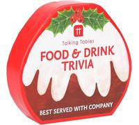 Talking Tables Holly Food & Drink Trivia Game Festive Christmas Quiz con domande su cibo e bevande a tema natalizio, riempitivo per calze e cena festa rompighiaccio