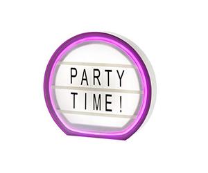 Talking Tables Illum-BOXLIGHT Party Illuminations Write Your Own Message Light Box with Neon Look Frame, Plastica