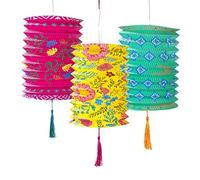 Talking Tables PAPERLANTERN Paper Lanterns 3Pk, Plastica, Lanterne di Carta Stile Boho, 3 Pezzi